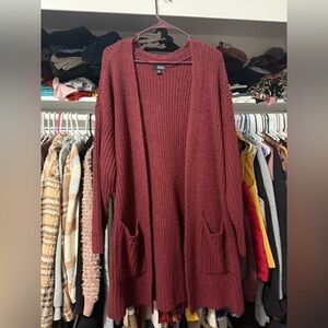 A New Day Women's Deep Red Cardigan